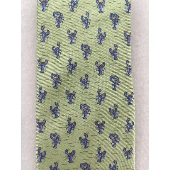 Men's Summer Ties Lot of 2 Brooks Brothers Tommy Hilfiger Lobster & Lemons - Picture 4 of 7